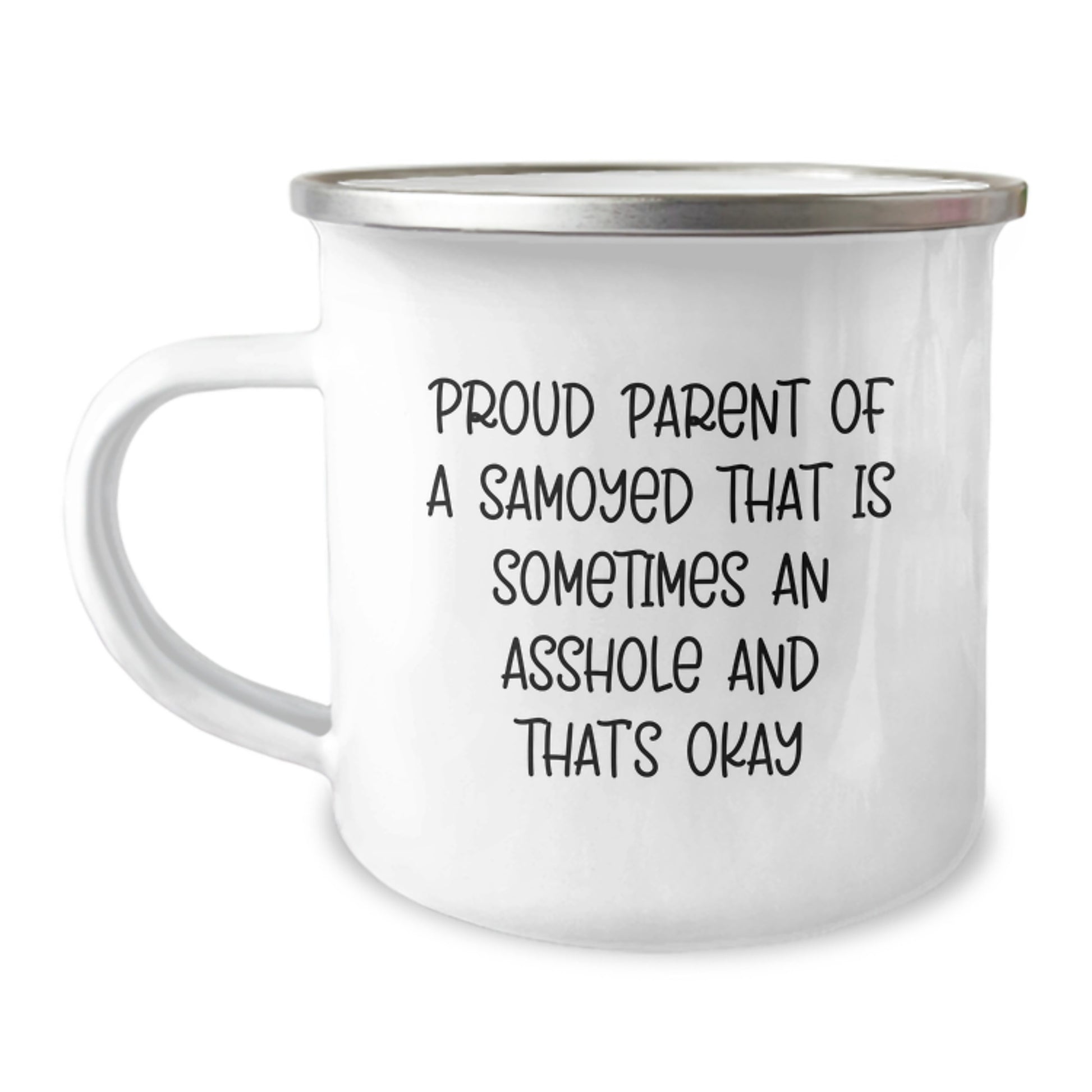 Funny Samoyed Dog Camping Mugs Gifts from Family for Mother's Day, Samoyed Dog Parent Quote - Image 1
