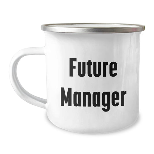 Funny Manager Gifts from Friends to Future Managers, Best Camping Mug for Graduation, 'Believe You Can and You're Halfway There' Quote - Image 1