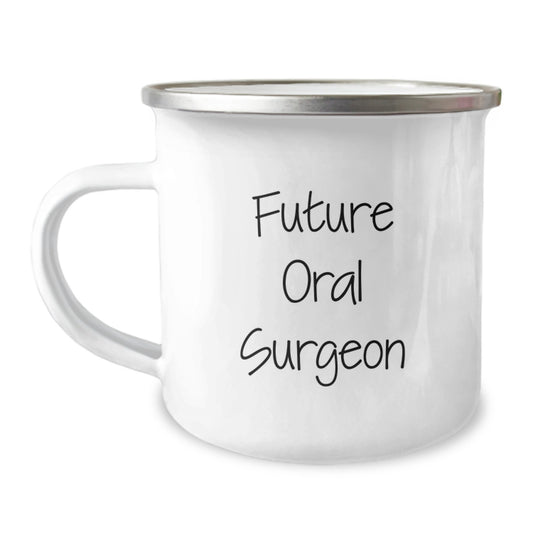 Funny Future Oral Surgeon Gifts from Friends, Christmas Unique Gifts for Oral Surgeons, 12 oz Stainless Steel Camping Mug - Image 1