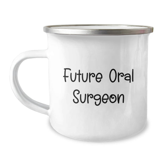 Funny Future Oral Surgeon Gifts from Family for Men Christmas Unique Mugs, Camping Mug with Inspirational Quote - Image 1