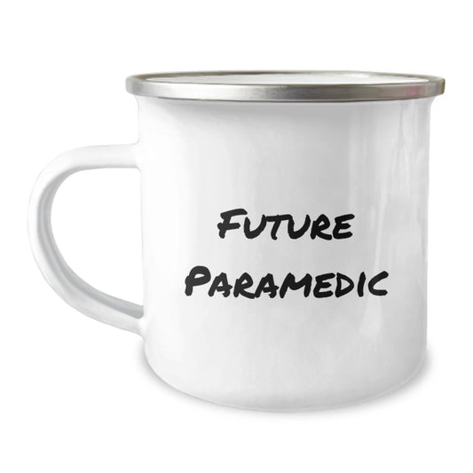 Funny Future Rescue Worker Gifts from Men to Rescue Worker Friends - Rescue Worker Christmas Unique Gifts - Enamel Camping Mug - Image 1