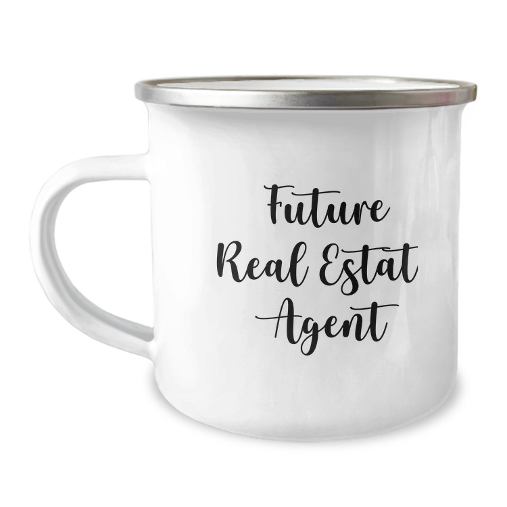Funny Future Real Estate Agent Gifts from Friends, Unique Camping Mug for Real Estate Agent Graduation, 'You're not just a real estate agent, you're a rockstar!' - Image 1