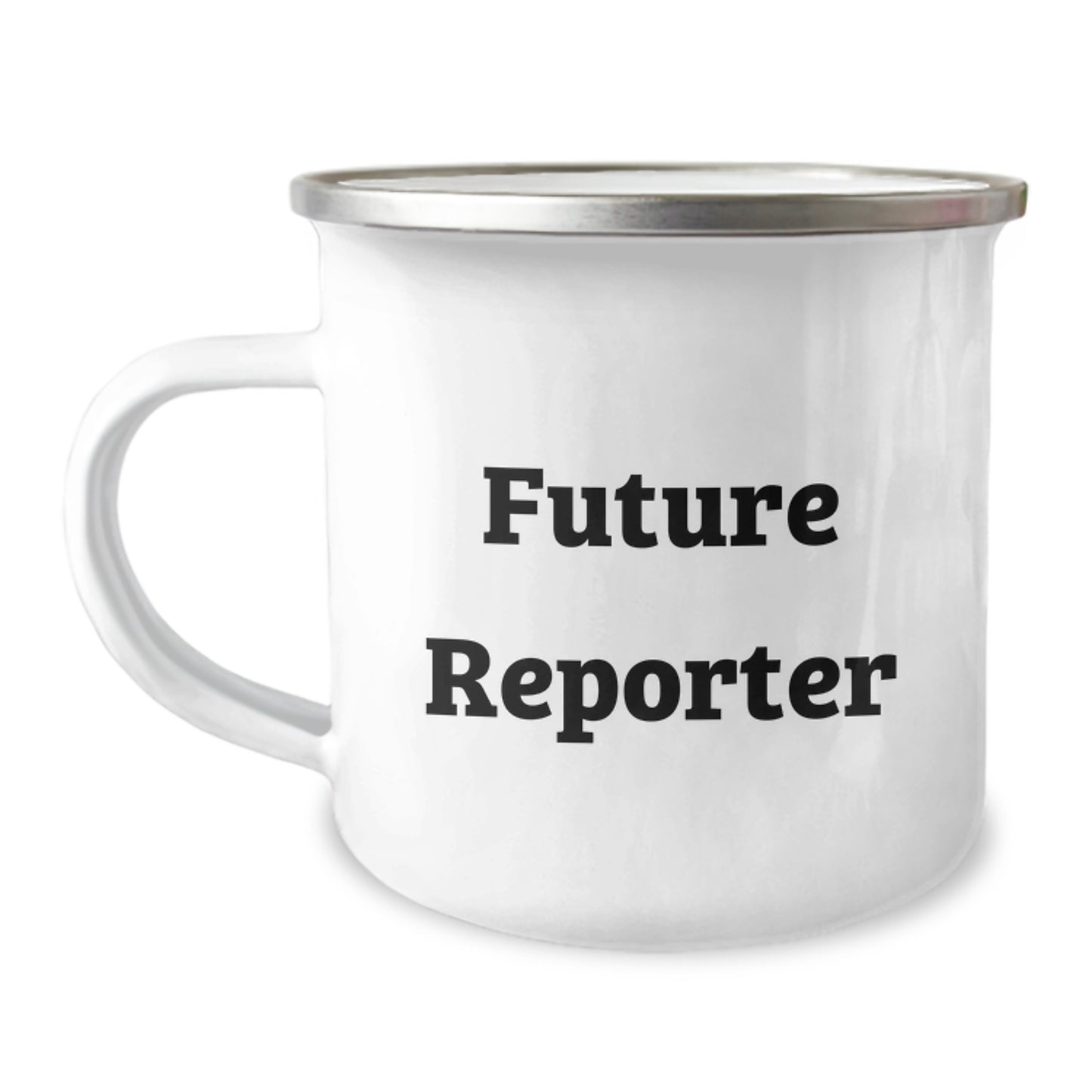 Funny Reporter Gifts for Him Christmas Unique Presents from Friends, Inspirational Camping Mug with Quote - Image 1