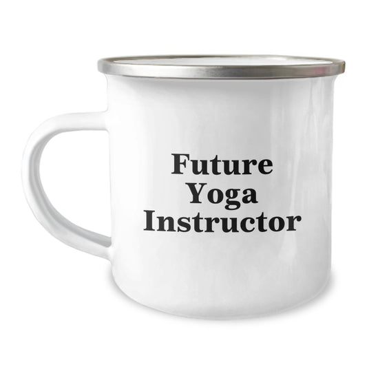 Yoga Instructor Gifts from Friends for Future Yoga Instructors, Funny Camping Mug for Graduation, 'Happiness is not a destination, it's a yoga mat' Quote - Image 1