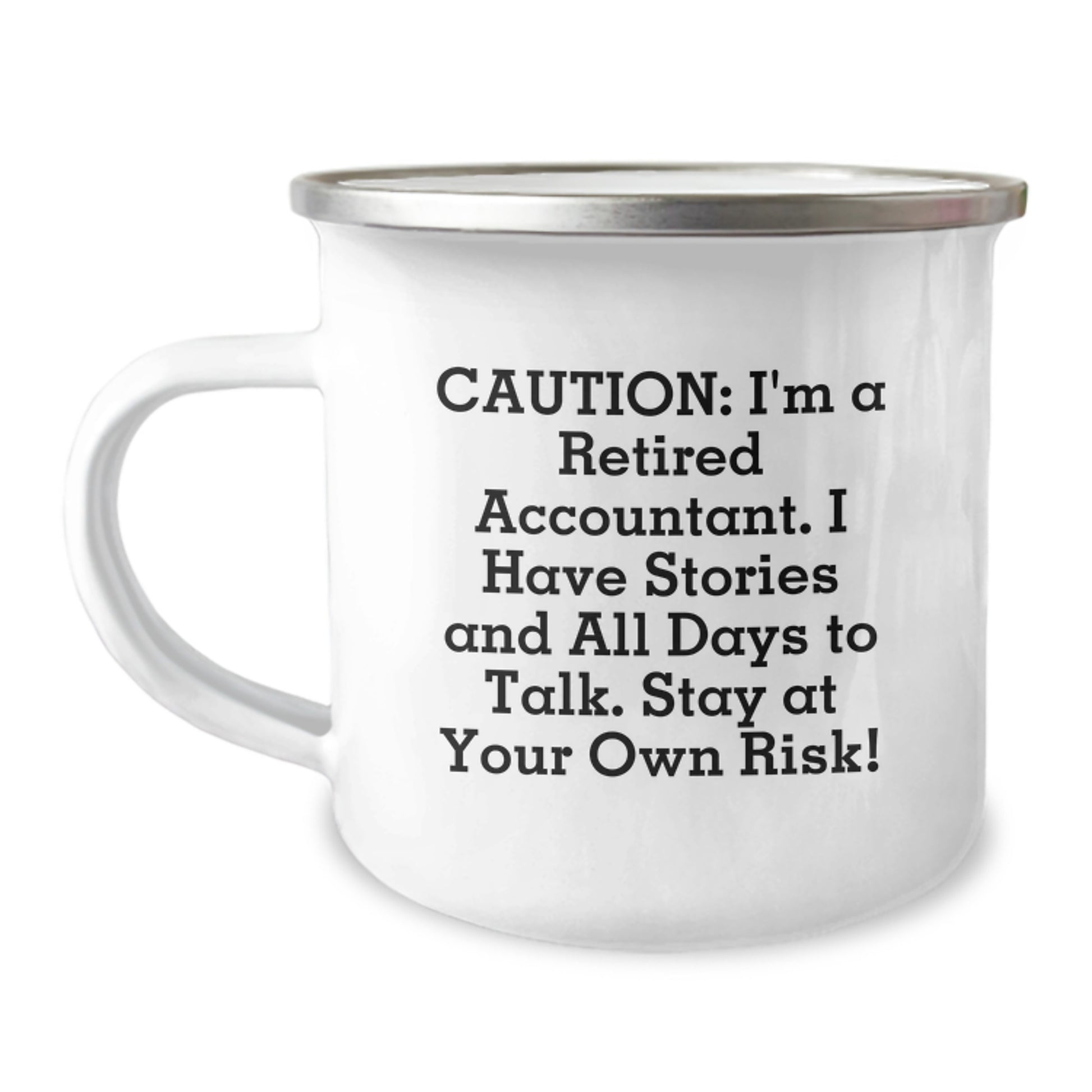 Funny Accountant Gifts for Men - 'I'm A Retired Accountant' Camping Mug, Birthday Unique Gifts from Friends to Family - Image 1