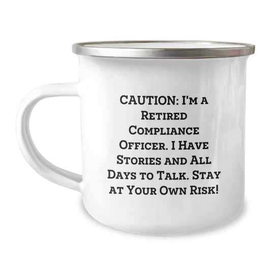 Compliance Officer Camping Mug, Funny Quote, Birthday Unique Gifts for Men or Women, Friends, Coworkers, Family, from Compliance Officer Enthusiast - Image 1