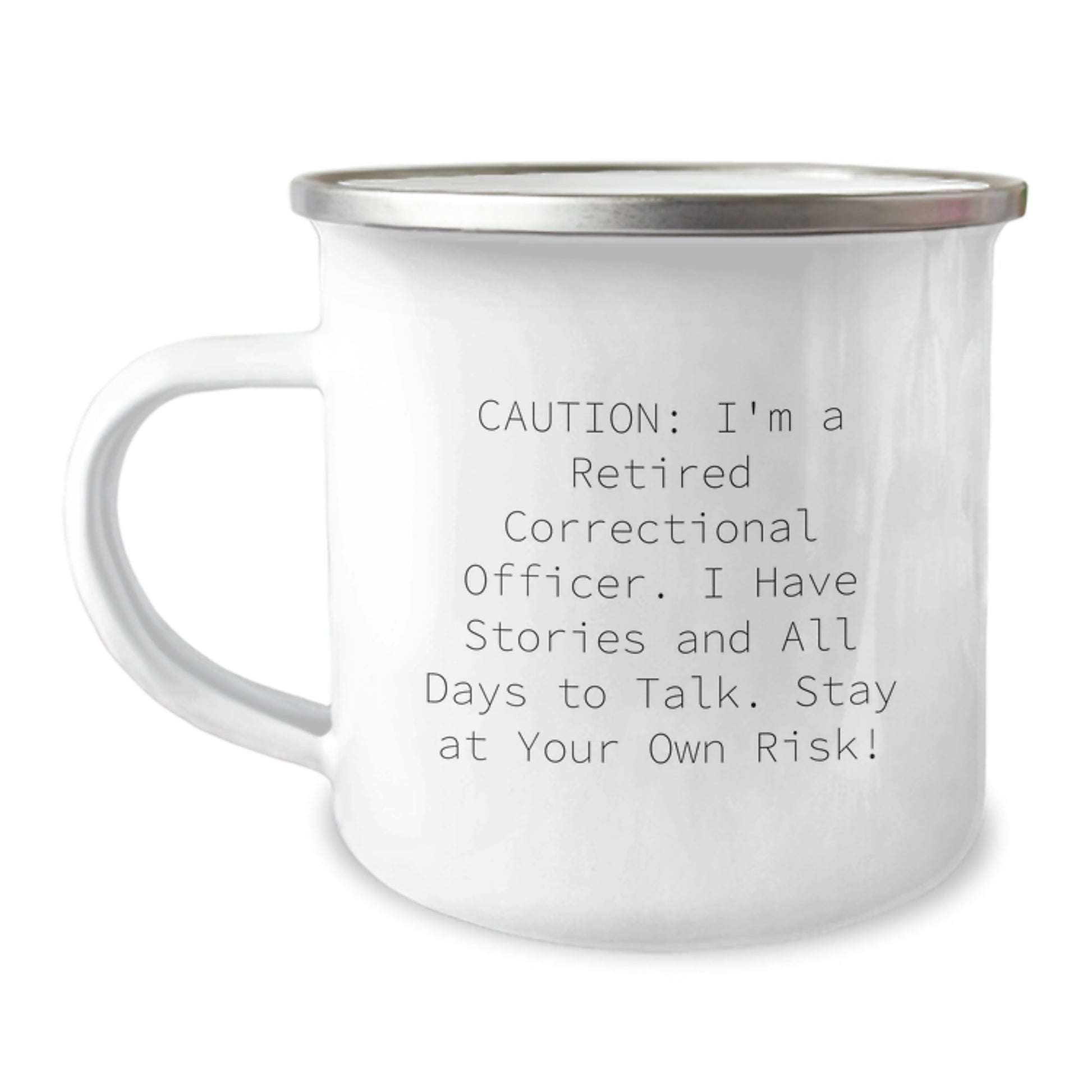 Funny Correctional Officer Gifts for Men - Correctional Officer Christmas Unique Mug, Caution: I'm A Retired Correctional Officer, Perfect Camping Mug for Friends and Family - Image 1