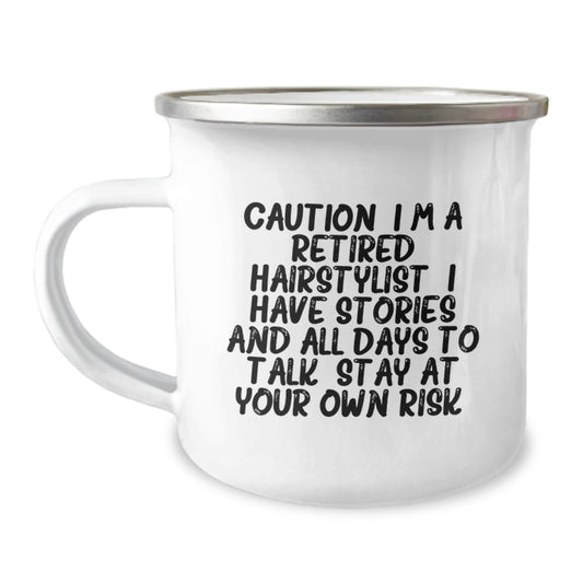 Funny Hairstylist Gifts from Men to Women - Camping Mug for Hairstylist Christmas Unique Ideas - Image 1