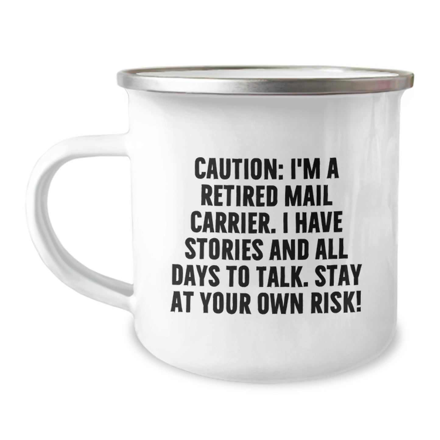 Funny Mail Carrier Gifts for Men - Caution: I'm A Retired Mail Carrier - Camping Mug for Christmas Unique Presents from Friends - Image 1