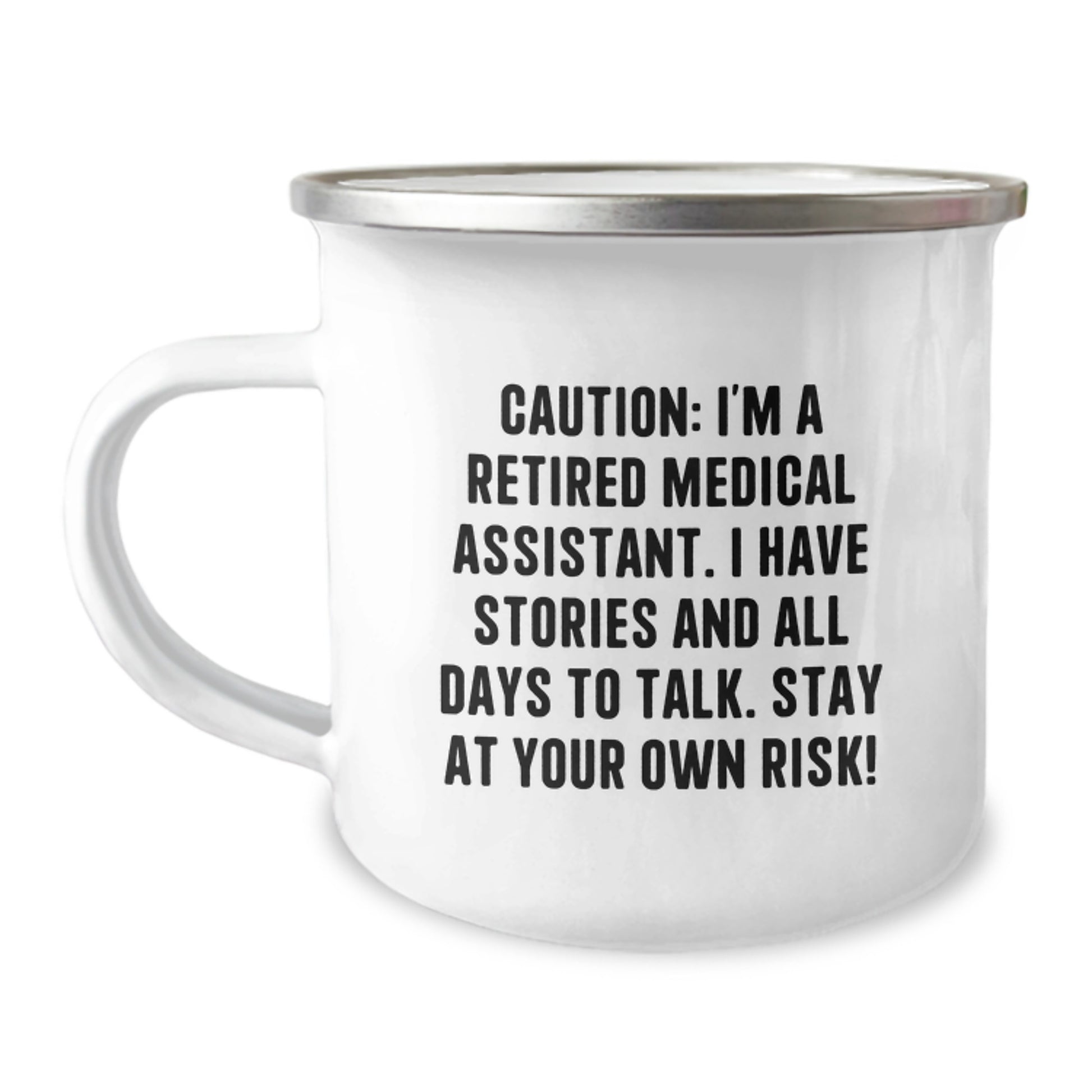 Funny Medical Assistant Gifts, Retired Medical Assistant Camping Mug, Christmas Unique Gifts from Friends to Family - Image 1