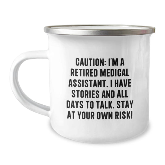 Funny Medical Assistant Gifts, Retired Medical Assistant Camping Mug, Christmas Unique Gifts from Friends to Family - Image 1
