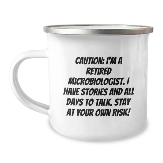 Funny Microbiologist Christmas Unique Gifts from Friends for Microbiologists - Unique Camping Mug for Men - Retired Microbiologist Humor - Image 1