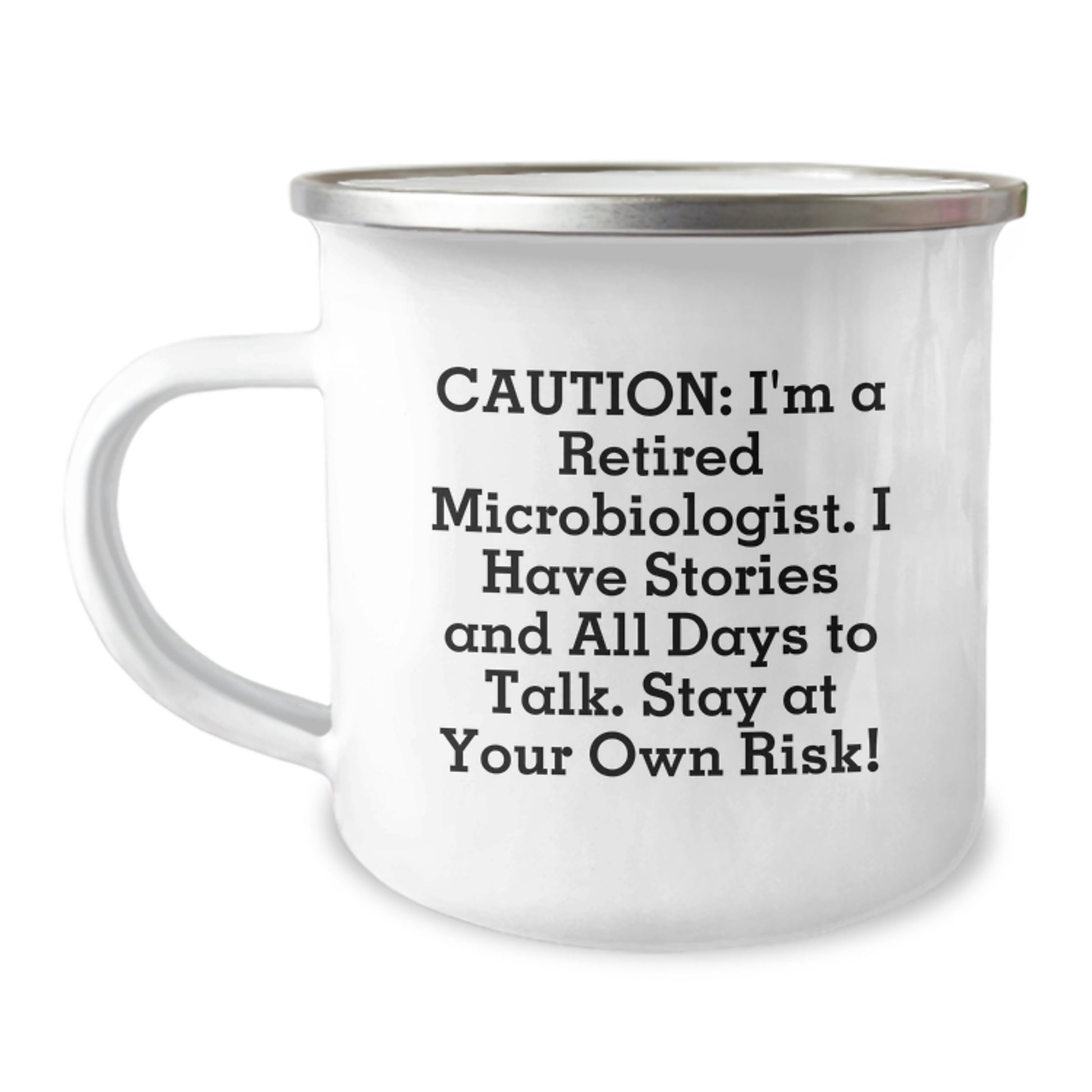 Funny Microbiologist Gifts, Camping Mug for Men, Unique Christmas Memorable Presents for Friends and Family from a Retired Microbiologist - Image 1