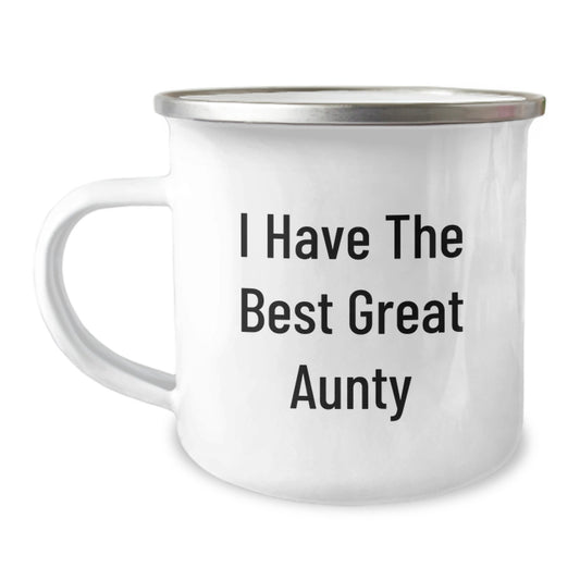 Funny Aunty Gifts for Her - Great Aunty I Have Best Camping Mug, Unique Father's Day Unique Gifts from Family to Aunty - Image 1