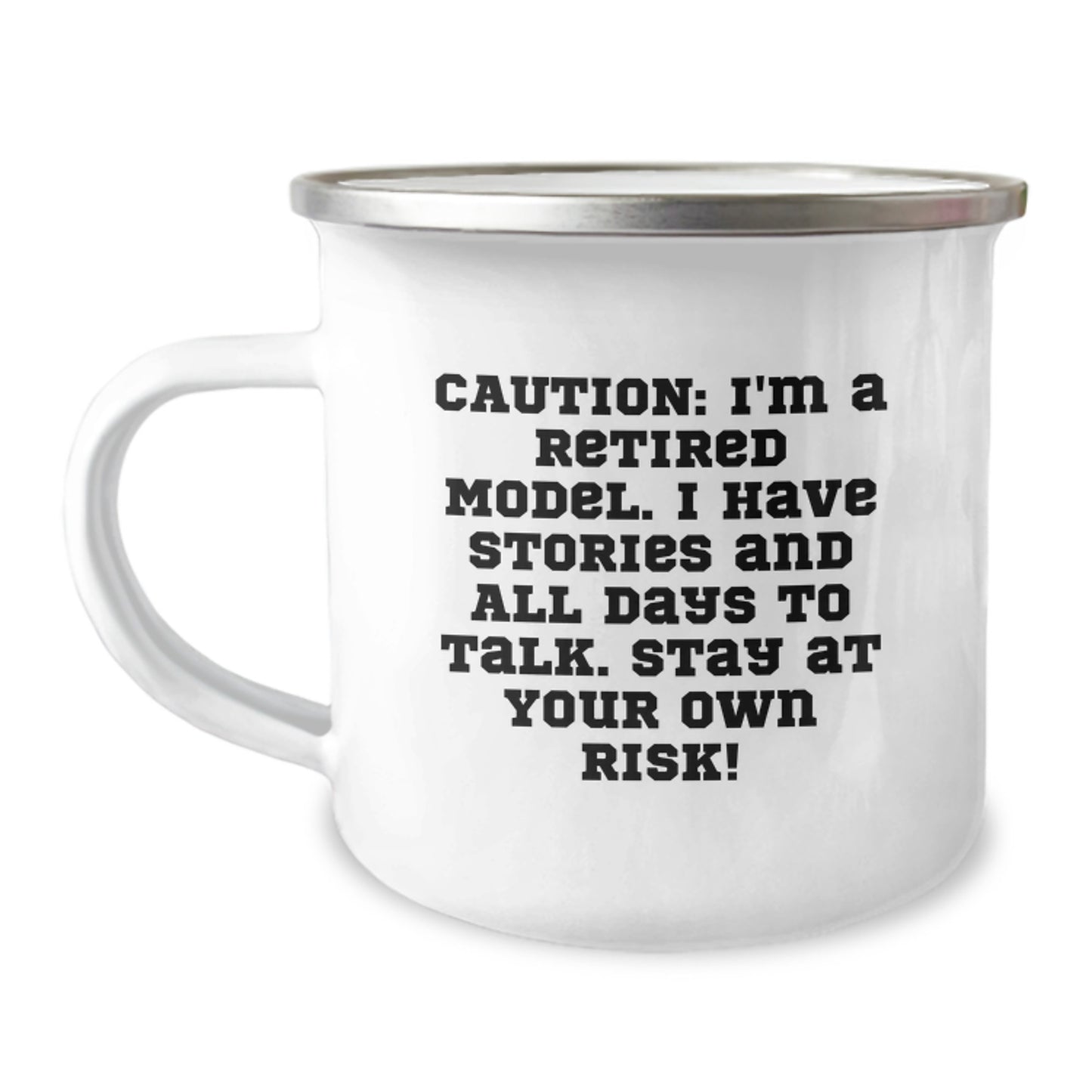 Funny Model Gifts for Women - Cautionary Christmas Mug for Coworkers - Unique Camping Mug with Funny Quote - Image 1