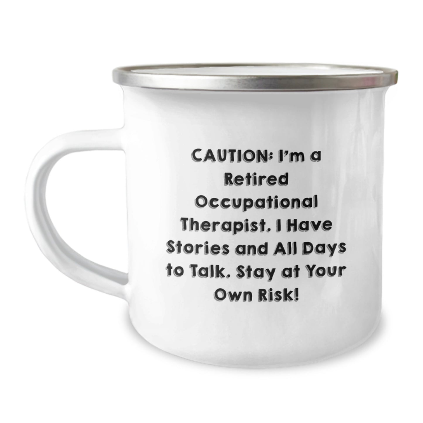 Funny Occupational Therapist Gifts from Friends - Birthday Unique Mugs for Occupational Therapist Lover, Caution I'm A Retired Occupational Therapist - Image 1