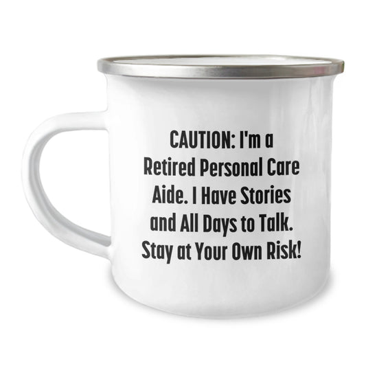 Personal Care Aide Gifts from Men - Funny Caution Mug for Christmas Unique Gifts for Personal Care Aide Friends - Image 1