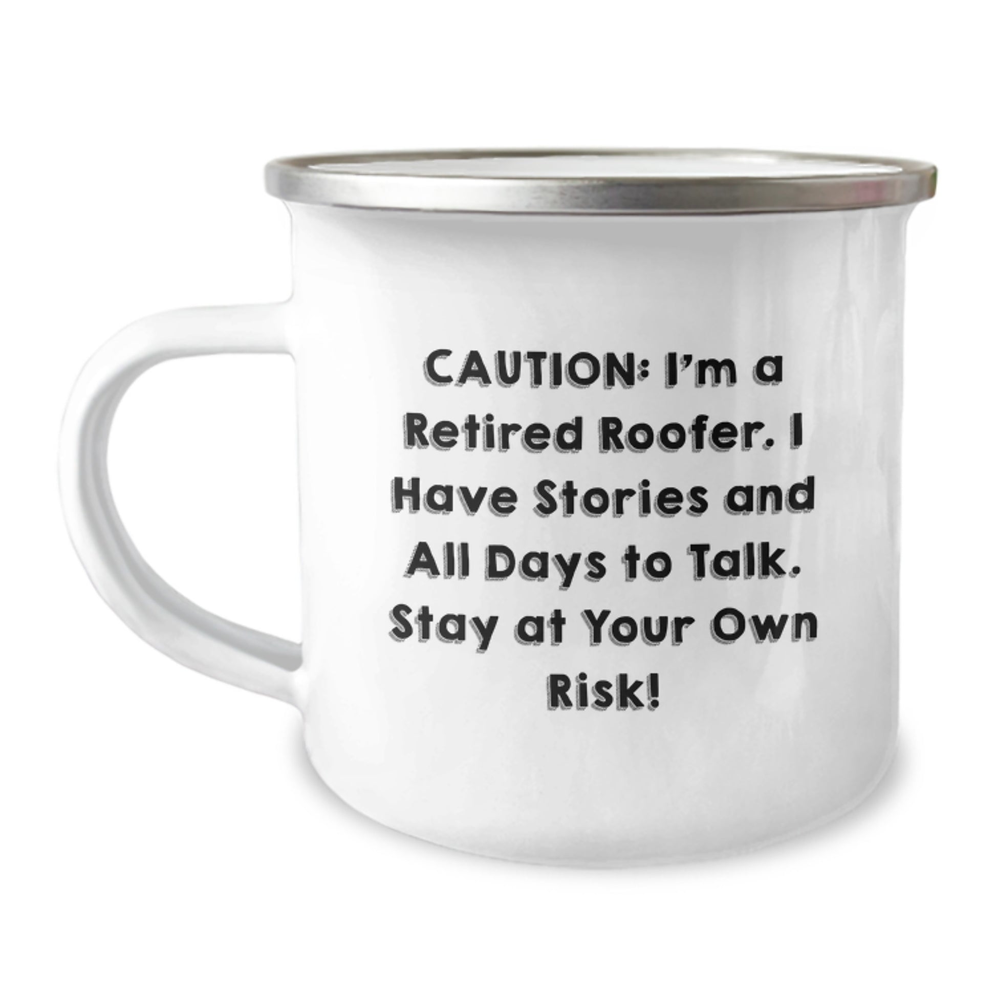 Funny Roofer Gifts from Men to Friends - Retired Roofer Camping Mug for Christmas Unique - Image 1