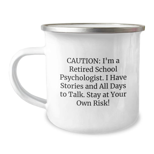 Funny School Psychologist Gifts from Friends - 'I'm A Retired School Psychologist' Birthday Unique Mugs - Image 1