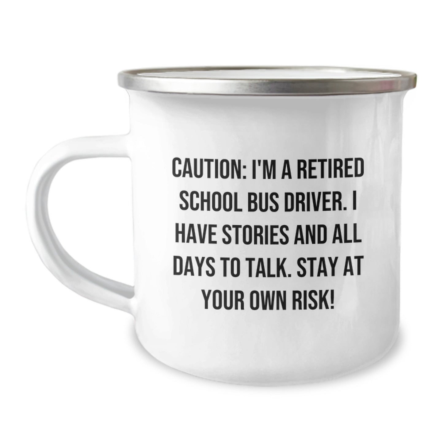 Funny School Bus Driver Gifts from Family for Men - Caution: I'm A Retired School Bus Driver, Stay At Your Own Risk! Christmas Unique Gift Ideas - Image 1