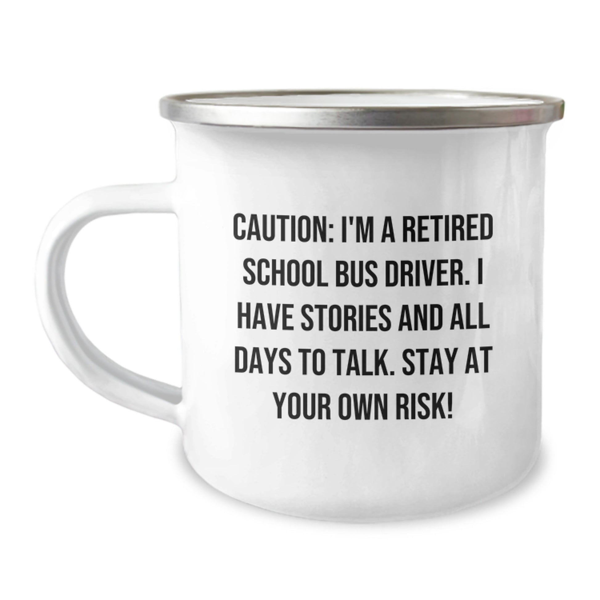 Funny School Bus Driver Gifts from Family for Men - Caution: I'm A Retired School Bus Driver, Stay At Your Own Risk! Christmas Unique Gift Ideas - Image 1