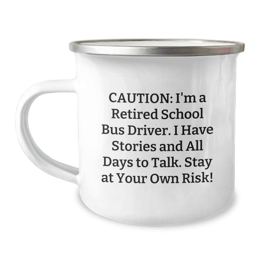 Funny School Bus Driver Gifts from Family for School Bus Driver Men - Christmas Unique Gifts - Camping Mug - Image 1