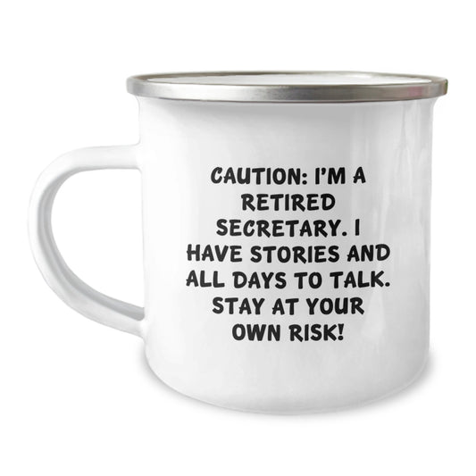Cute Secretary Camping Mug - Funny Gift for Women Secretary Friends - Office Humor Mug - Unique Christmas Unique Gifts from Family - Secretary Appreciation Mug - Image 1