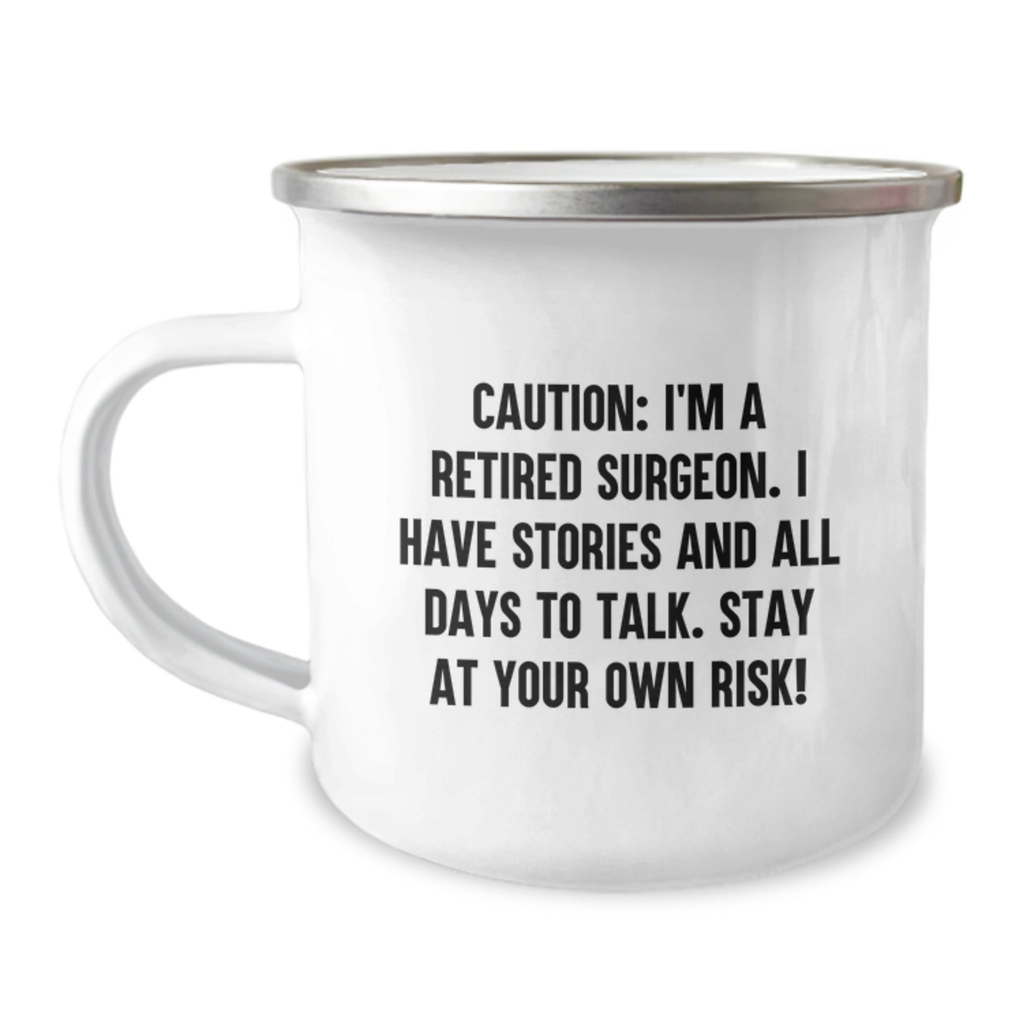 Funny Surgeon Gifts from Friends for Surgeon Birthday Unique Mugs - I'm A Retired Surgeon, Stay At Your Own Risk! - Image 1