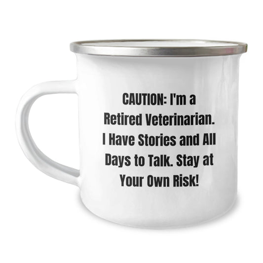 Funny Veterinarian Gifts for Birthday from Friends, Unique Birthday Unique Gifts for Veterinarian, Camping Mug for Men, Women, Friends, Coworkers, Family, Retired Veterinarian Quirky Story Mug - Image 1