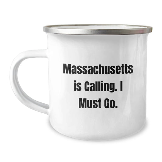 Funny Massachusetts Camping Mug Gifts for Men from Friends and Family Christmas Unique Unique - Image 1