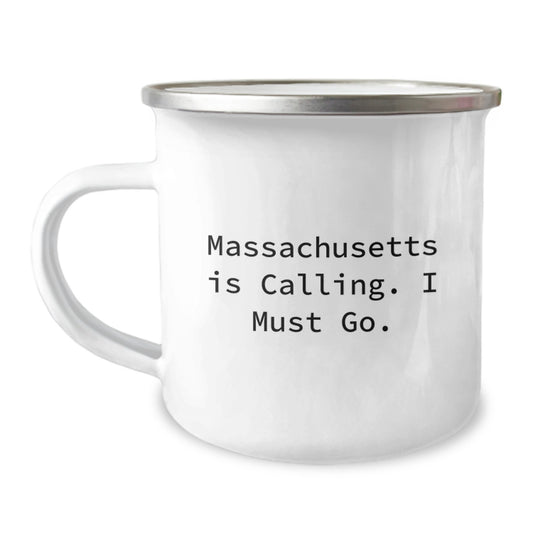 Massachusetts Camping Mug Funny Quote Gifts from Friends to Massachusetts Enthusiasts, Unique Christmas Unique Gifts for Family, Friends, and Coworkers - Image 1