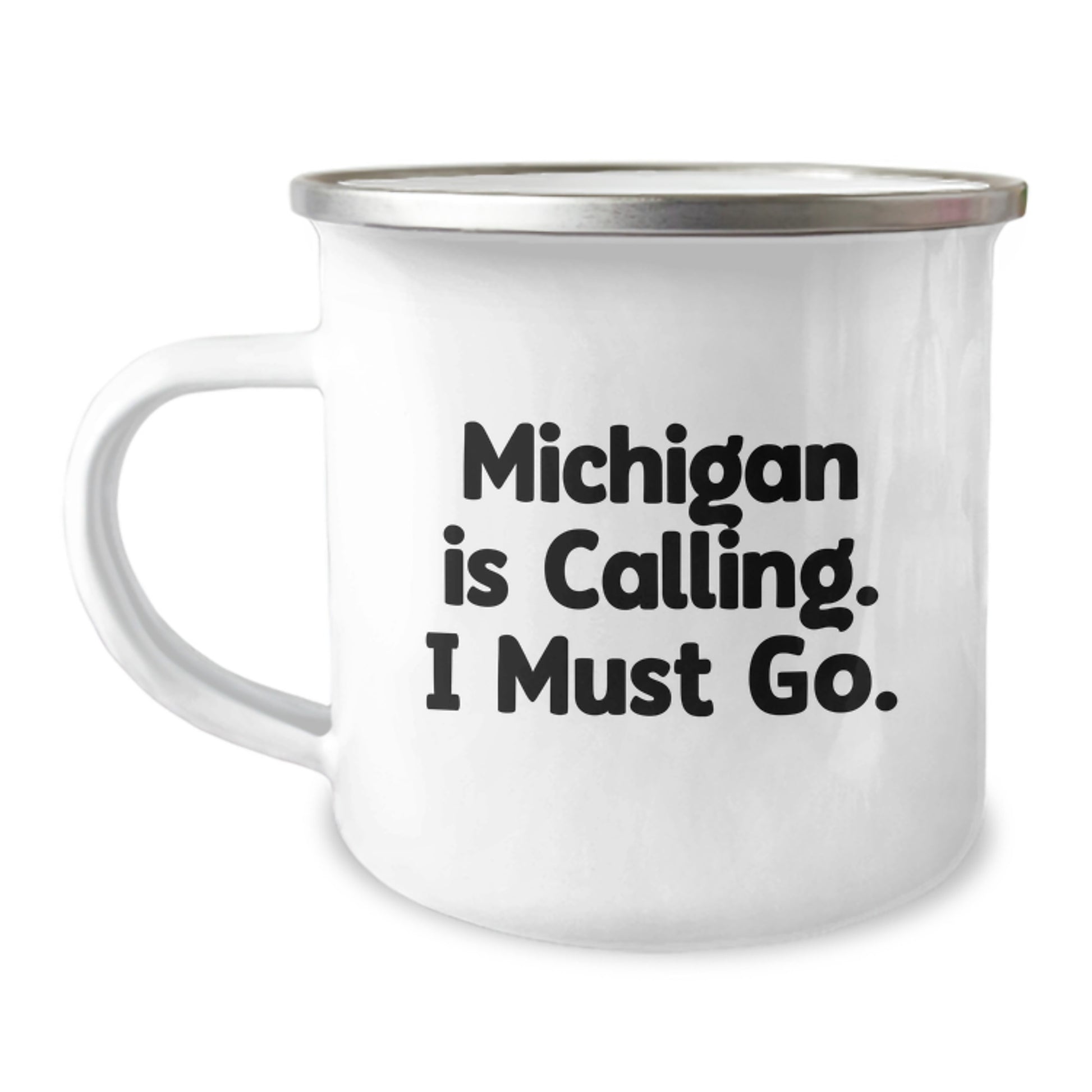 Michigan Camping Adventures Funny Mugs for Friends from Michigan, Great Christmas Unique Gifts for Men and Women, Inspirational Quote: 'Michigan Is Calling. I Must Go.' - Image 1