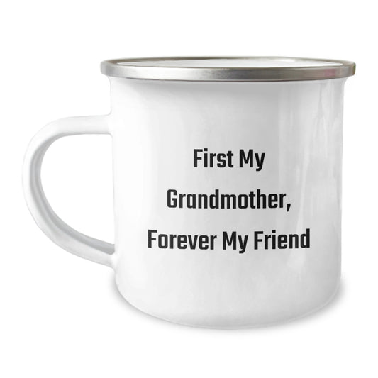 Funny Grandmother Gifts, Camping Mug for Her, 'First My Grandmother, Forever My Friend', Unique Christmas Unique Gift Ideas for Grandmothers, Gifts from Family - Image 1