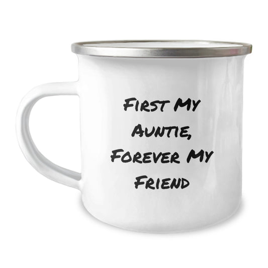 Funny Auntie Camping Mug, Gifts from Aunties, Forever My Friend, Graduation Unique Gifts for Auntie - Image 1