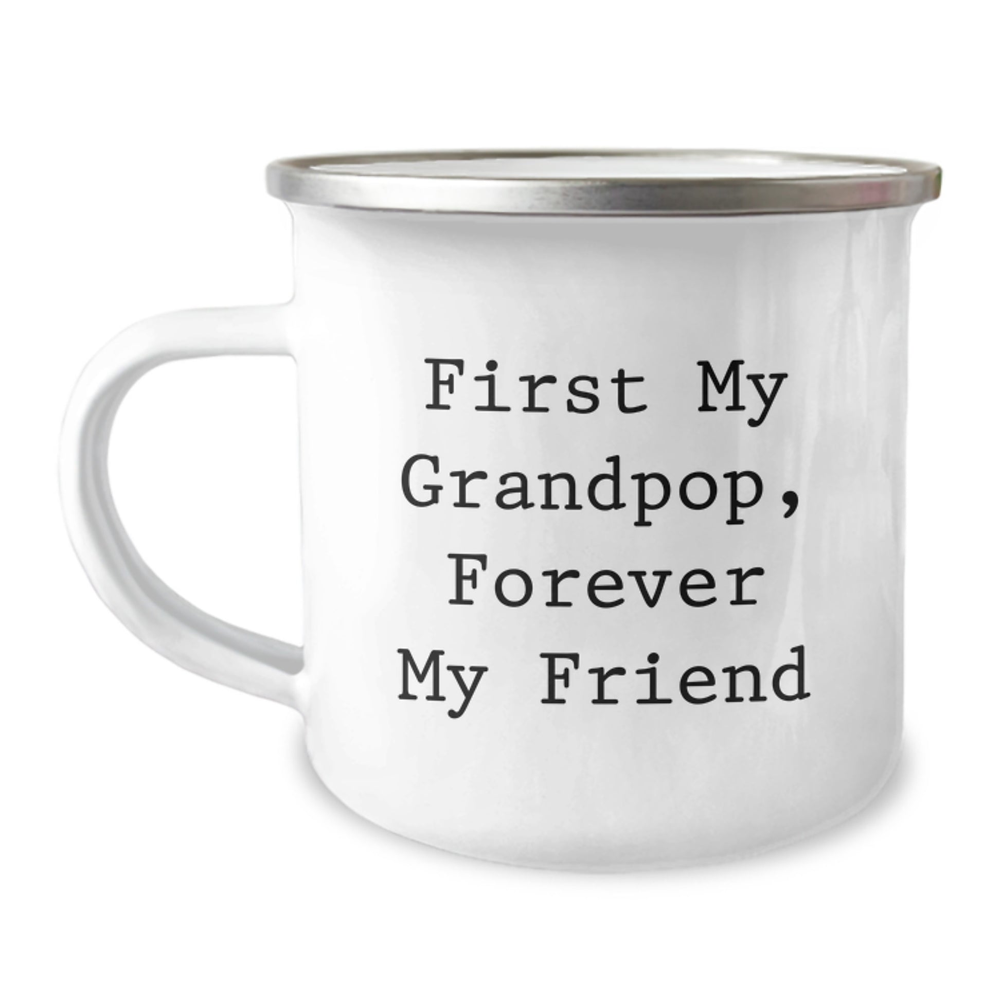 Funny Grandpop Camping Mug Gifts for Him from Family at Christmas Time with 'First My Grandpop, Forever My Friend' Quote - Grandpop Gifts for Men - Image 1