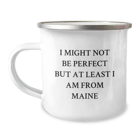 Maine Proud Gifts from Friends for Birthday Camping Mugs - I Might 'Not Be Perfect' but At Least I'm from Maine - Funny Maine Gifts for Men Women Friends Family - Image 1