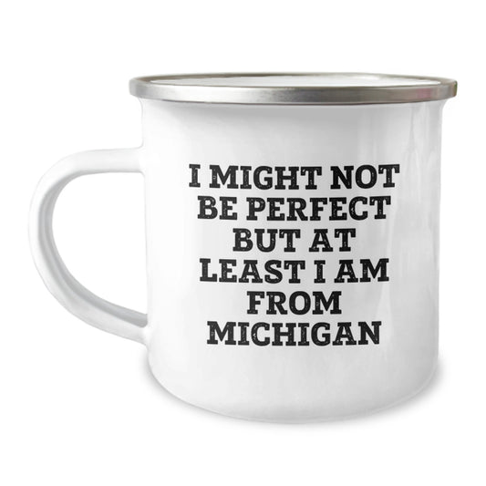 Funny Michigan Gifts from Friends and Family Michigan Camping Mug, Unique Christmas Unique Gifts for Men Women from the Great Lakes State - Image 1