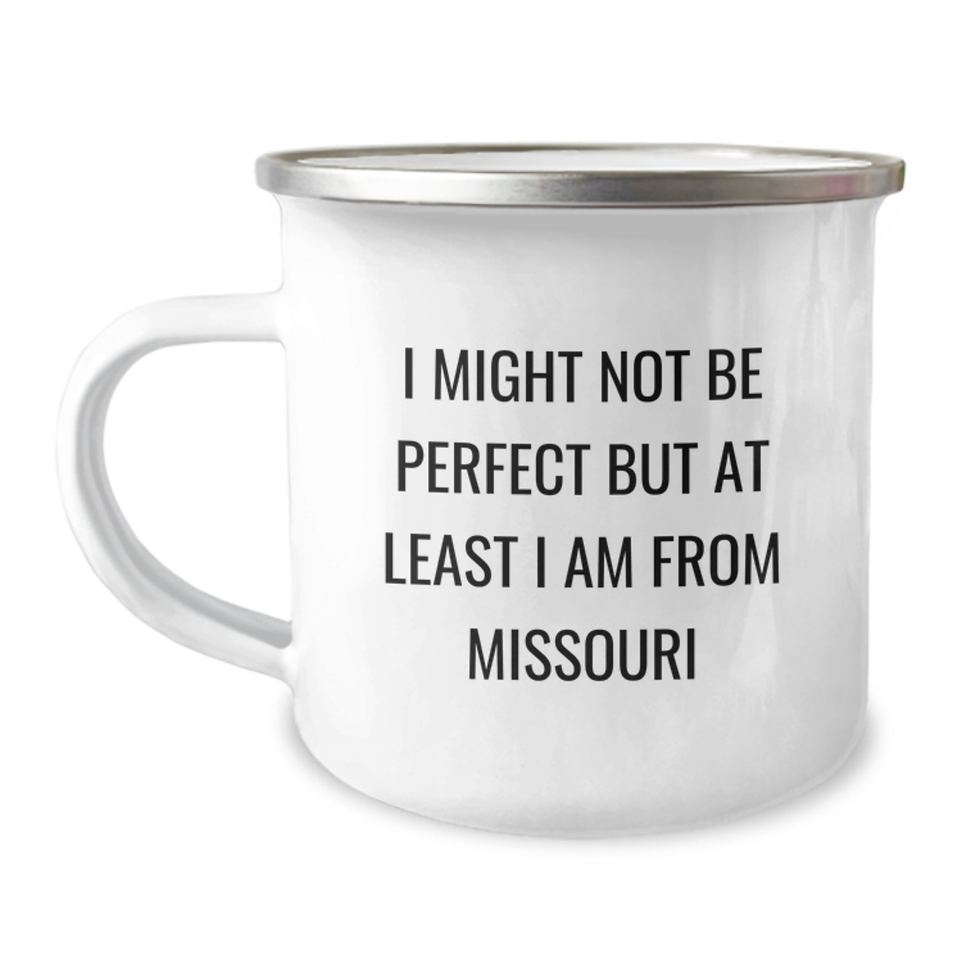 Funny Missouri Gifts from Friends for Men and Women, 'I Might Not Be Perfect' Camping Mug, Unique Christmas Unique Gifts - Image 1