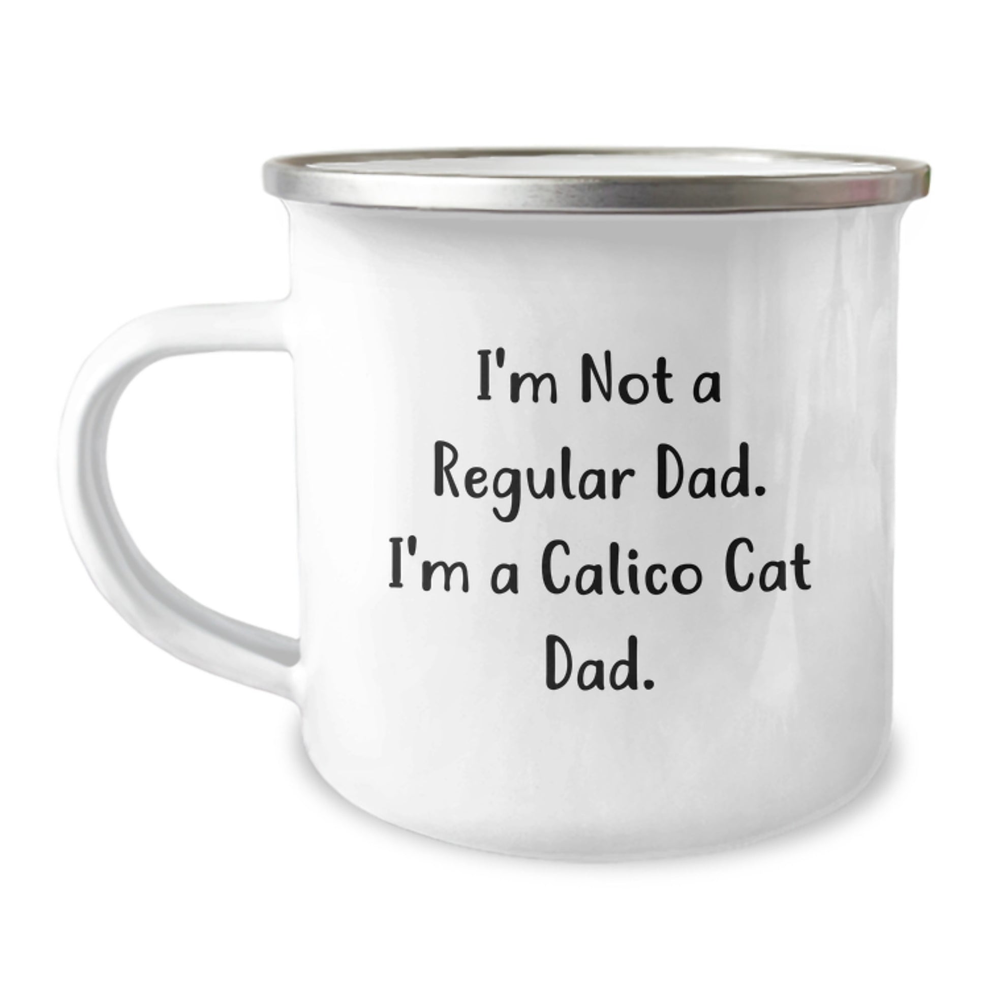 Funny Calico Cat Gifts for Dad, Christmas Unique Gifts from Son, Calico Cat Dad Camping Mug - Image 1