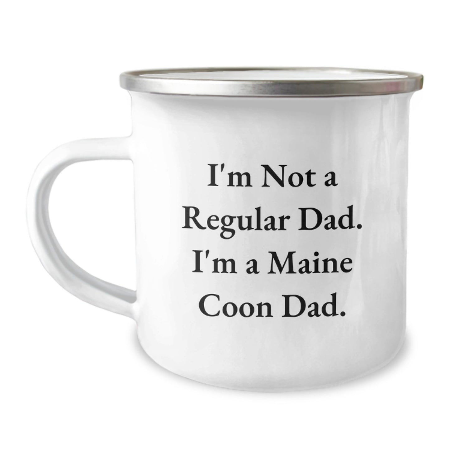 Funny Maine Coon Cat Gifts for Dad - Camping Mug I'm Not A Regular Dad - Image 1
