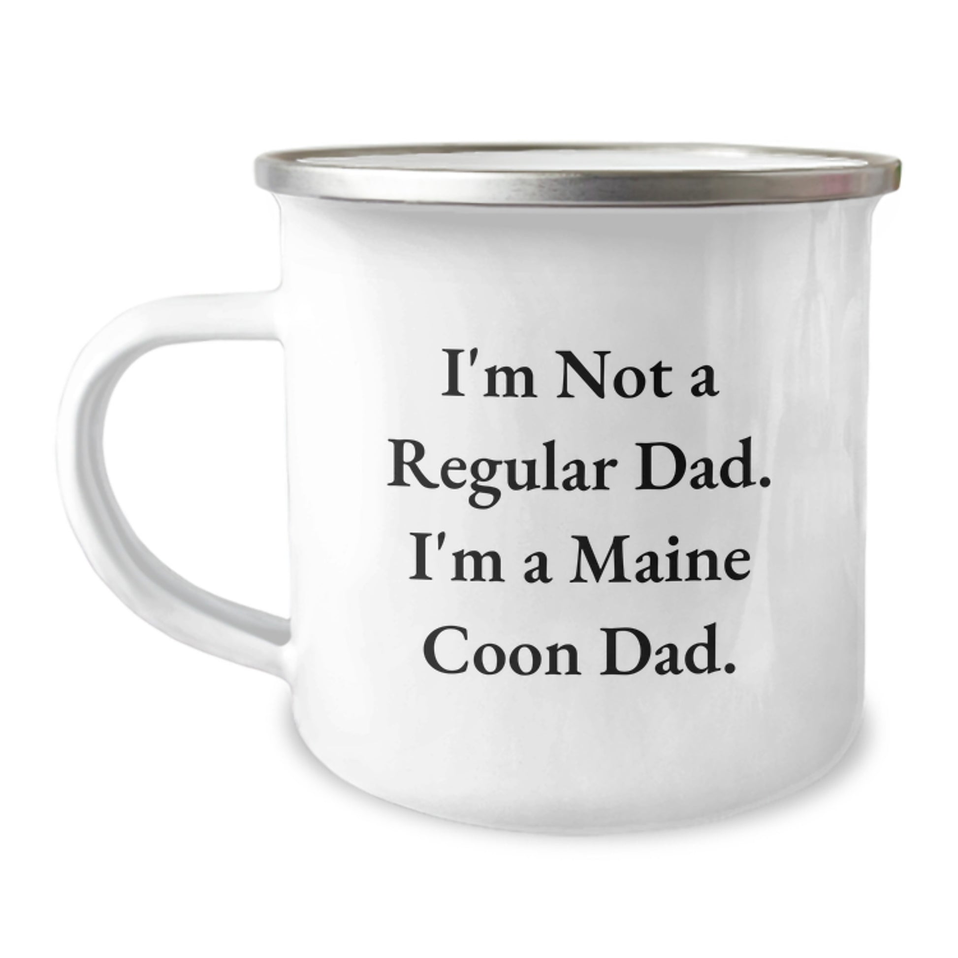 Funny Maine Coon Cat Gifts for Dad - Camping Mug I'm Not A Regular Dad - Image 1