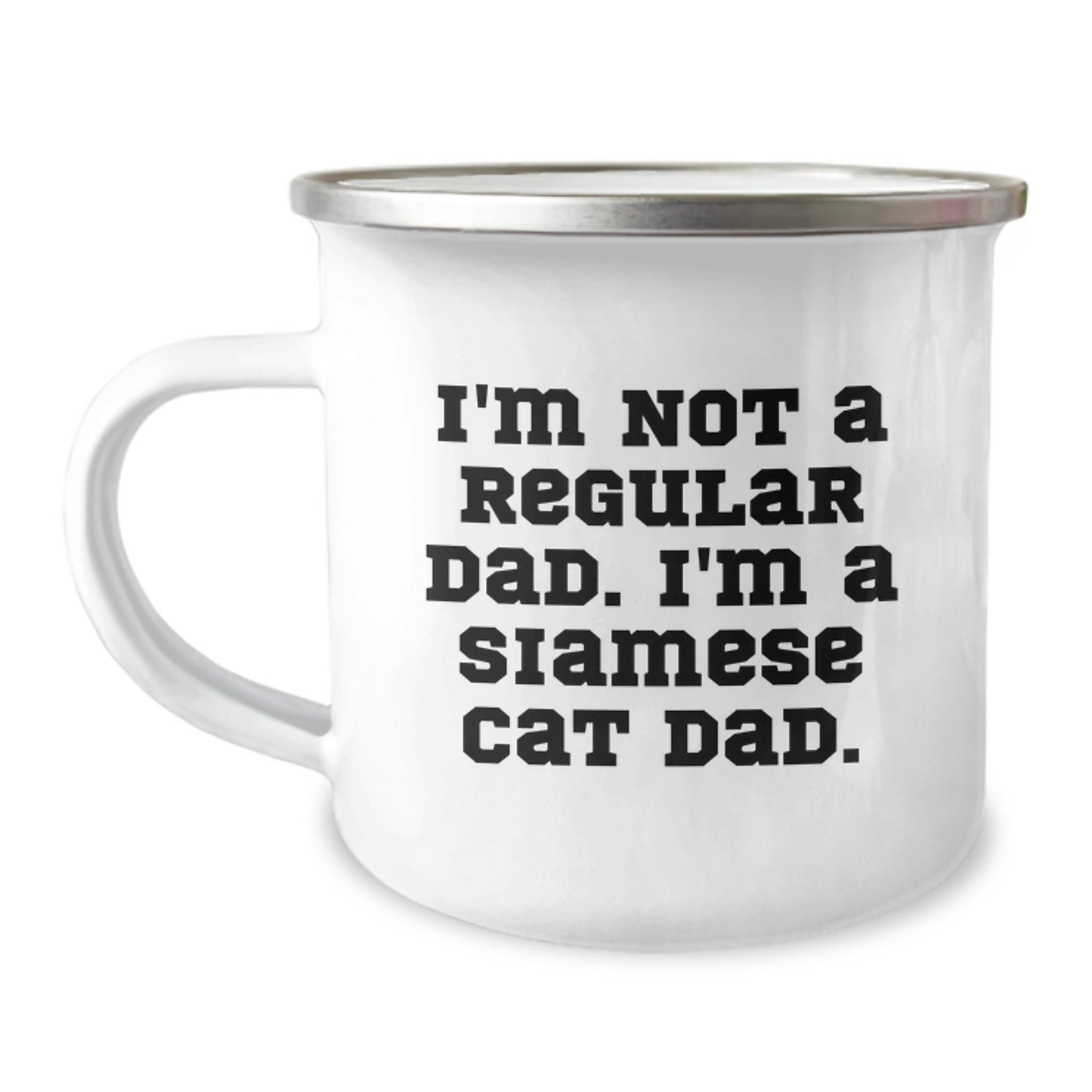 Siamese Cat Dad Funny Camping Mug Gifts for Him from Family, Unique Christmas Unique Gifts, Funny Cat Lover Mug, Funny Men Gifts, Cat Dad Mug, Siamese Cat Enthusiast Mug - Image 1