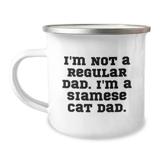 Siamese Cat Dad Funny Camping Mug Gifts for Him from Family, Unique Christmas Unique Gifts, Funny Cat Lover Mug, Funny Men Gifts, Cat Dad Mug, Siamese Cat Enthusiast Mug - Image 1