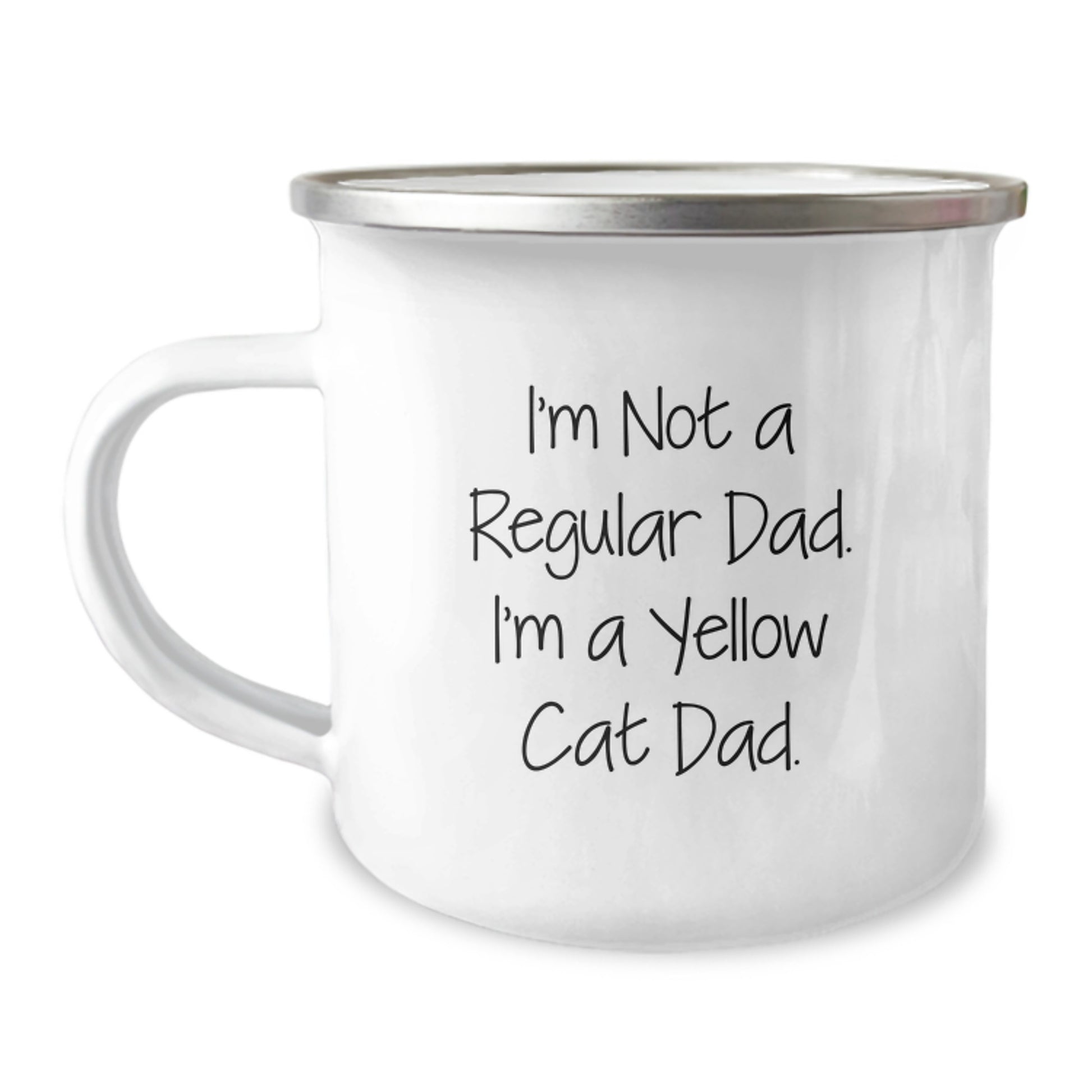 Yellow Cat Dad Gifts, Funny Camping Mug, I'm Not A Regular Dad, Unique Graduation Gifts from Family to Family - Image 1