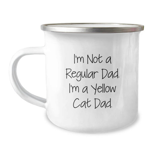 Yellow Cat Dad Gifts, Funny Camping Mug, I'm Not A Regular Dad, Unique Graduation Gifts from Family to Family - Image 1