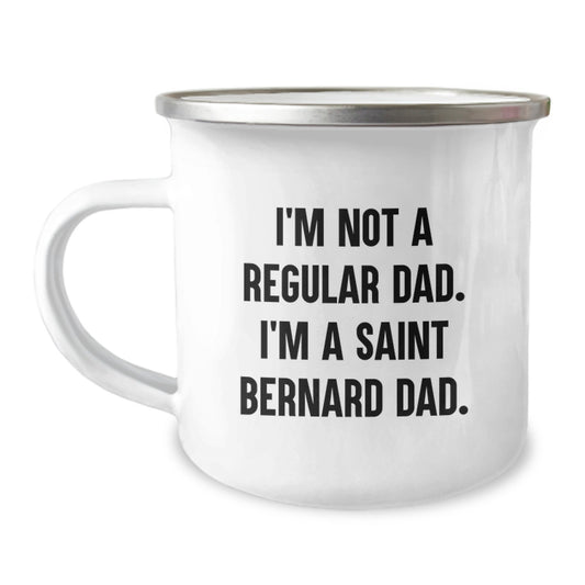 Funny Saint Bernard Dog Camping Mug for Dad - Gifts from Men to Saint Bernard Dog Lovers - Christmas Unique Gifts - Image 1