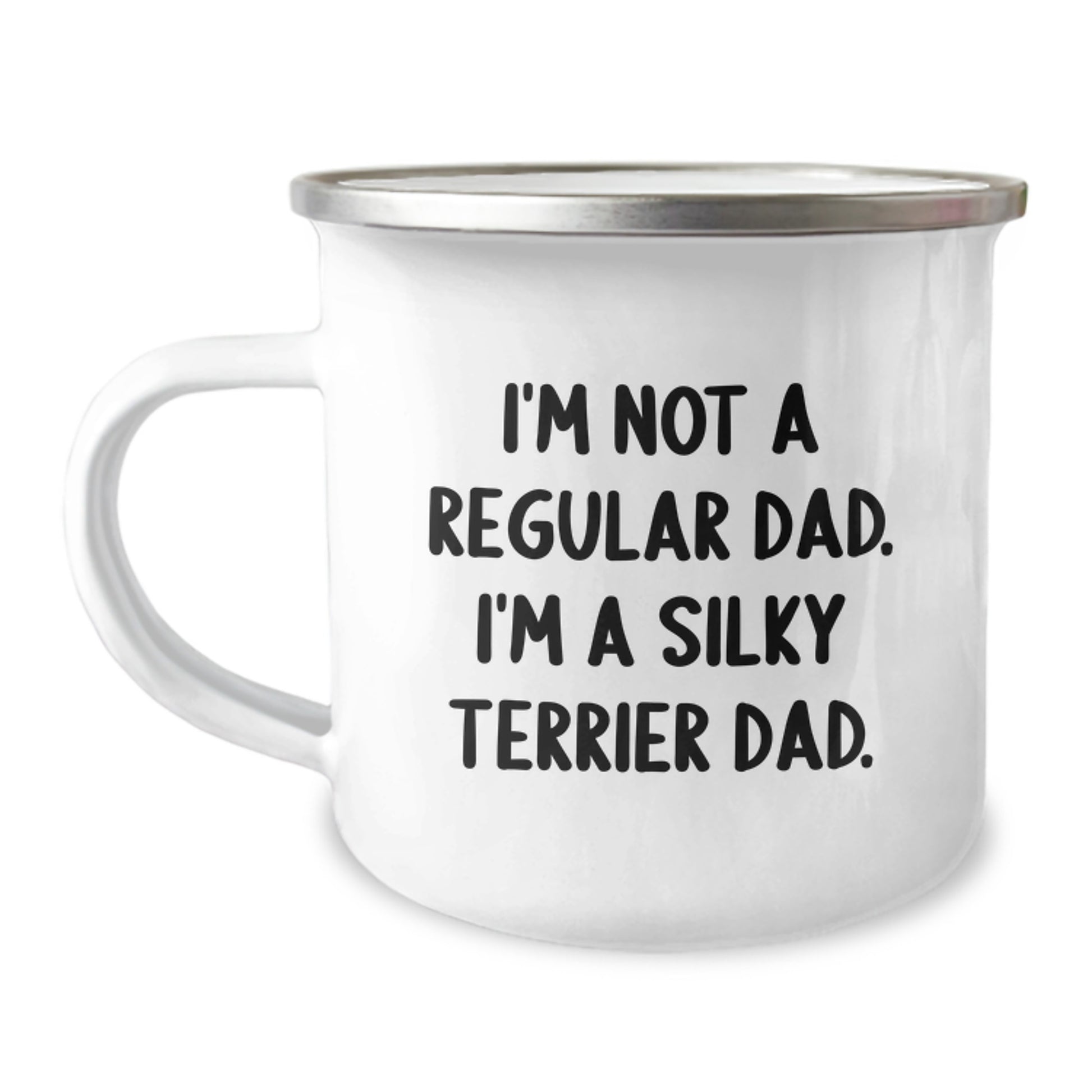 Silky Terrier Dog Camping Mug Gifts from Dad for Christmas Unique - Image 1