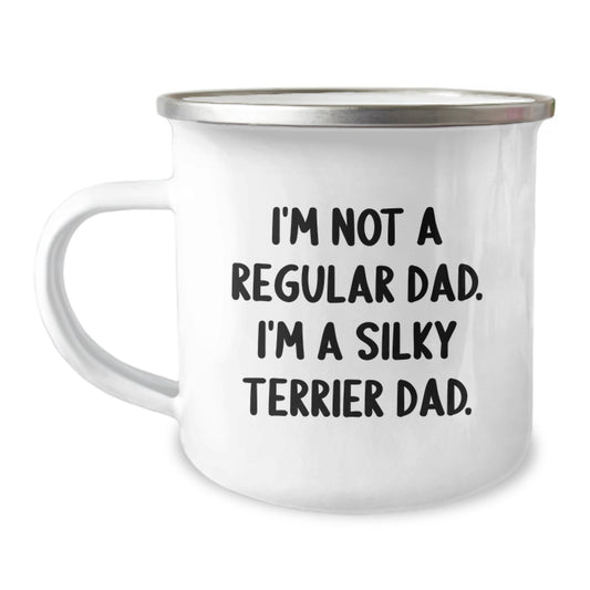 Silky Terrier Dog Camping Mug Gifts from Dad for Christmas Unique - Image 1