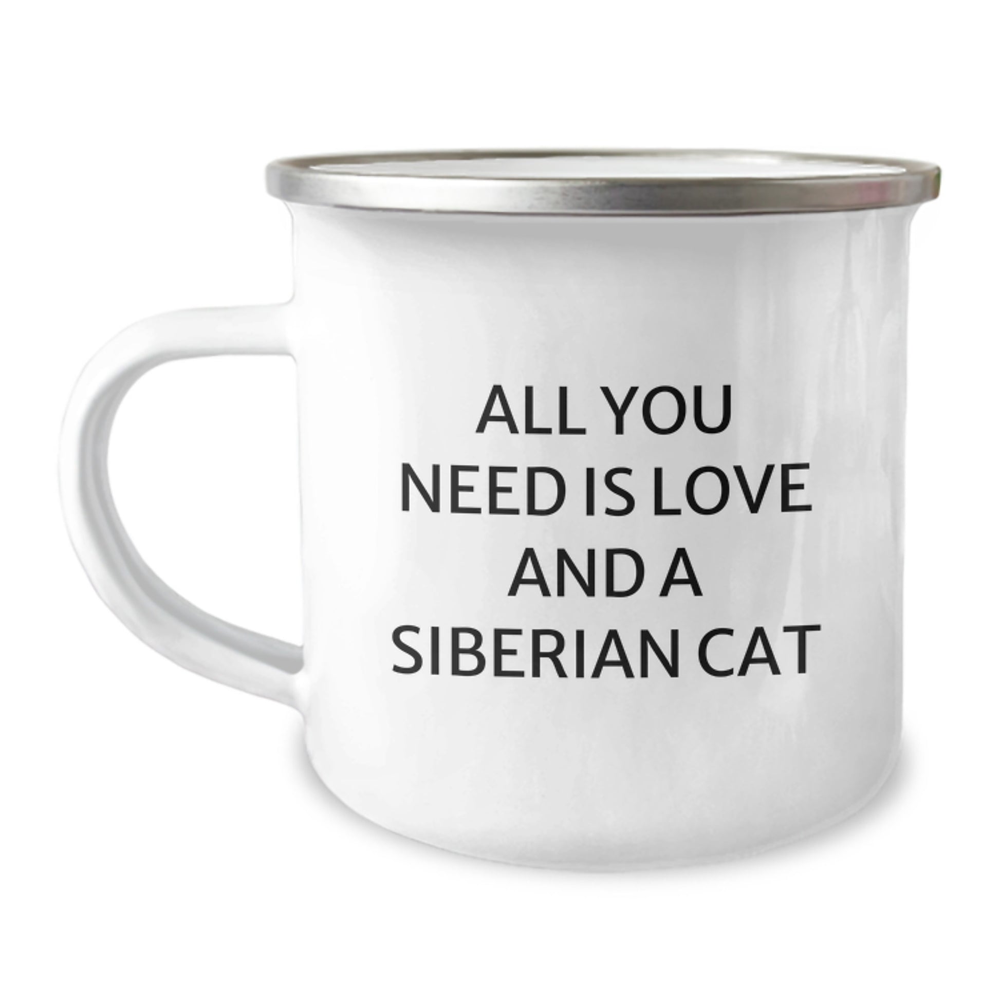 Siberian Cat Lover Christmas Unique Gifts from Men to Friends - All You Need Is Love And A Siberian Cat Camping Mug - Image 1