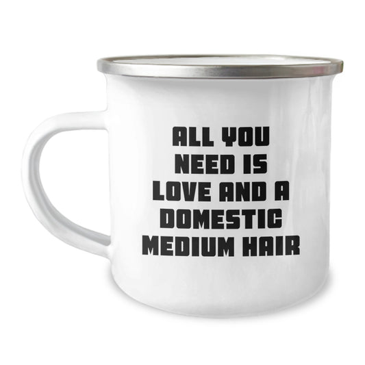 Funny Domestic Medium Hair Camping Mug Gifts from Men to Women for Christmas - Image 1